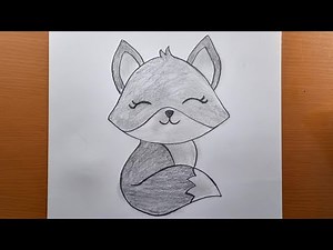Comment dessiner un joli renard étape par étape, FACILE | dessiner au crayon