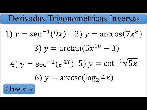 Derivadas de funciones trigonométricas inversas