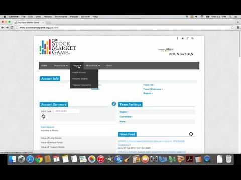 Stock Market Game Tutorial