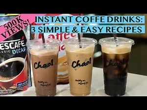 3 CLASSIC ICED COFFEE RECIPES: USING INSTANT COFFEE FOR 22OZ CUPS