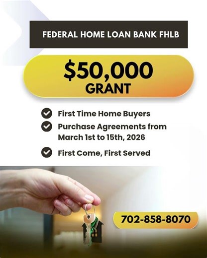 FREE $50,000 First Time Home Buyer LV 702 858 8070