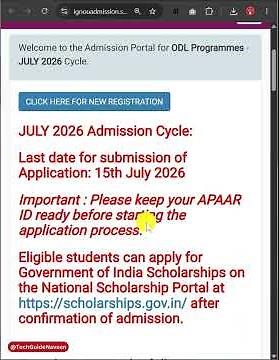 MAPS : Master of Arts (Political Science) | IGNOU Admission Form Fill Up Online 2026_Admission 2026