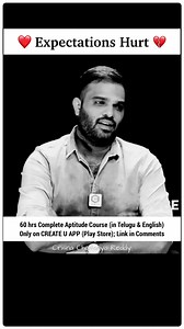 122K views · 2.2K reactions | Expectations Hurt  | Crisna Chaitanya Reddy | CREATE U APP | P Krishna Chaithanya Reddy | Facebook