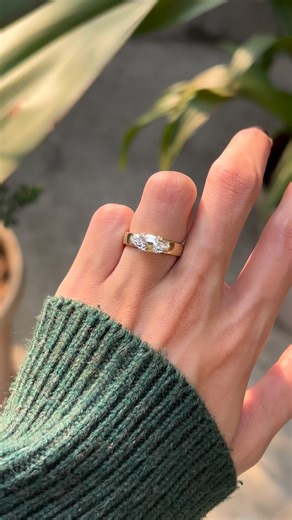 OG 2 ct moval in a different outfit. 🔥 . . . . . #labdiamondrings #chunkyring #moval #customcutdiamonds #customrings | Orbion Jewels