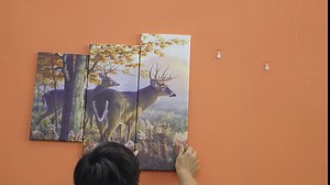 HAOSHUNDA White Tailed Deer Poster Room Decor Wall Art Wall Art Living Room Poster Home Decor 5 Panel Canvas Print Wall Art (8x14x2,8x18inx2,8x22inx1)