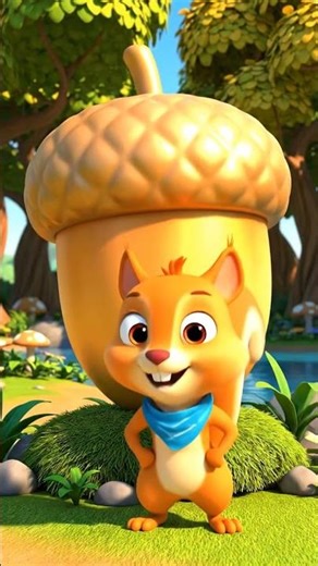 The Squirrel Who Loved Nuts – Fun 3D Animation for Kids #cat #cartoon #shorts