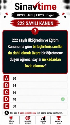 222 sayılı Kanun Soru Çözümü (Mevzuat) - KPSS AGS EKYS #kpss #ags #ekys