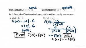 How to Determine if a Non-Polynomial Function is Even or Odd | Precalculus | Study.com
