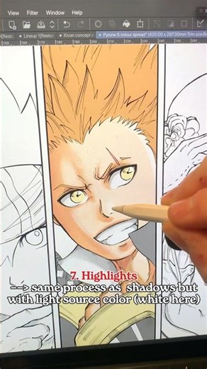 How to Color Anime Digitally #anime #drawing #art #animeeart #manga #shorts #howtodraw #digitalart
