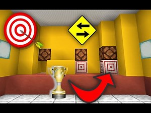 Minecraft - How to make a Moving Target Range with Prize Drop - Easy Redstone