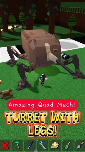 Roblox Build a Boat for Treasure Turret with Legs! Amazing Quad Mech! #roblox #babft