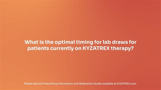 What is the Optimal Lab Timing for Patients Taking KYZATREX?
