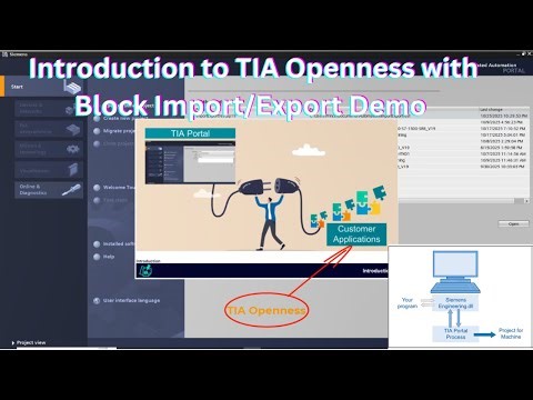 Introduction To Tia Openness with Block Import Export Demo