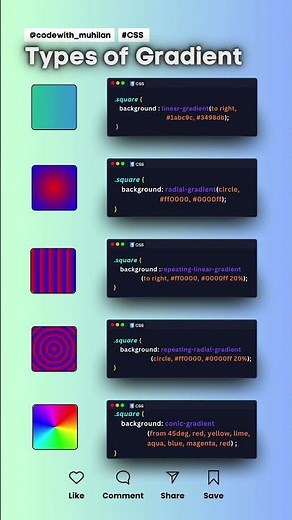 Types of Gradients #css #coding #gradient #gradienteffect #Website