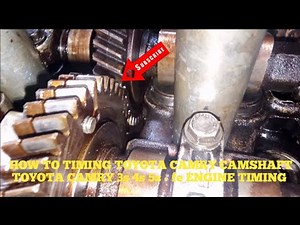 TOYOTA CAMRY CAMSHAFT SETTING