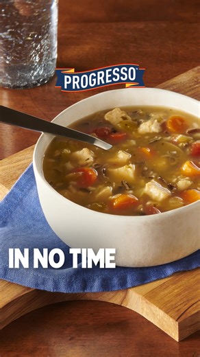 Need food in a flash? Our Traditional Chicken & Wild Rice Soup is sure to hit the spot, with 10g of hearty protein per can. | Progresso