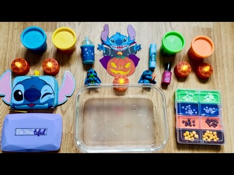 ASMR Slime Bash with Stitch: Halloween Mix In Madness!