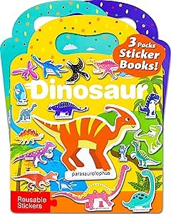 Walenced Reusable Sticker Book for Toddlers, Stickers for Kids, Toddler Sticker Book, Toddler Craft Activities, Toddler Travel Toys Boy Girl Birthday Gifts