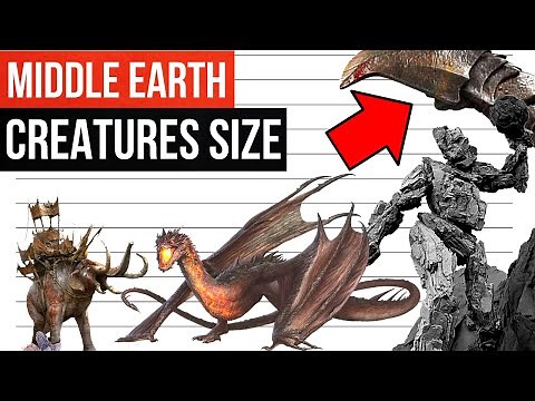 Middle Earth Creatures Size Comparison | LOTR | Shadow of War | The Hobbit | Part 1