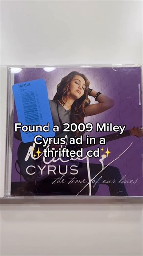 Arianna Nicole on Instagram: "found a Miley Cyrus 2009 ad in a thrifted cd ✨ #2000s #nostalgia #throwback #2000snostalgia #y2k #nostalgic #2000skids #2000saesthetics #y2kaesthetic #disneychannel #hannahmontana #mileycyrus #thrifted"