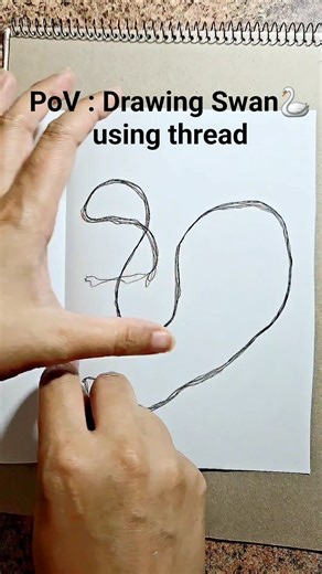 Drawing using thread #shorts #art #trending