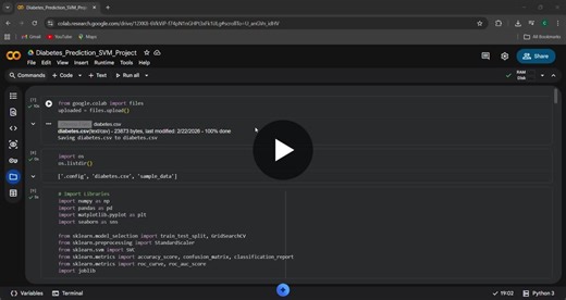 #machinelearning #svm #datascience #healthcareai #python #studentproject #ai | Charan B S