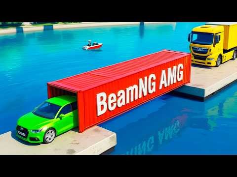 Cars vs OPPOSED Container COLLAPSE BRIDGE Challenge - BeamNG.drive Fails & Crashes 2026!
