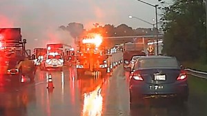 Traffic on I-695  Inner & Outer Loop at a near standstill due to truck fire Thursday