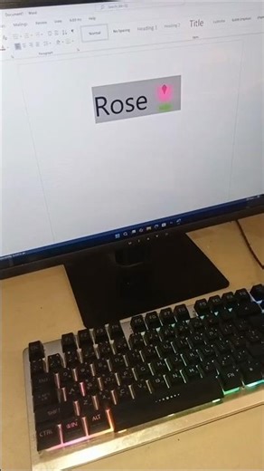 Rose 🌷shortcut key in MS Word #asmr #keyboard #typing #computerkeyboard #education #office #wordtip
