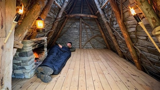 45K views · 808 reactions |  Building Two Secret Hideouts in Just Two Days | Primitive Bushcraft with Cozy Living #bushcraft #build #camping #survival #shelter #wildlife #outdoorstyle #relaxing | Armani Aufderhar | Facebook