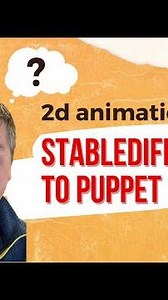 Stable Diffusion 2 Puppet 2d animation with Animated Drawing from Meta
