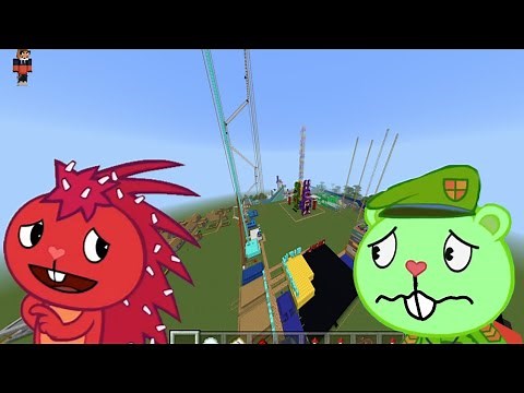 Flippy and Flaky Play Minecraft Pt 5: Lolbits ThemePark #flippy #flaky #Happytreefriends
