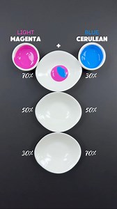 Light Magenta Mix with Cerulean Blue Color. #colormixing | Mini Art Zone