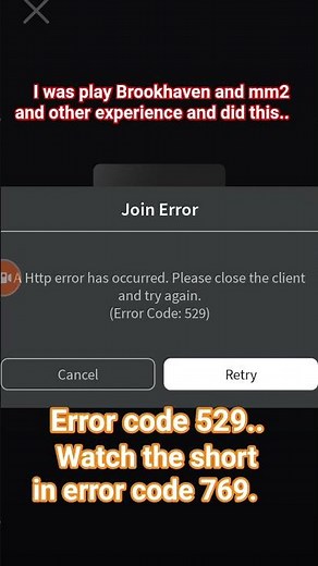 How to fix Error code:529. Watch the experience that i have error code:769.