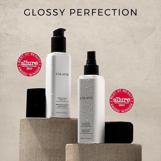 10K views · 1.1K reactions | Meet Jennifer Aniston’s essentials for glossy, shiny hair – Allure’s Best of Beauty winners, LolaVie Glossing Detangler & Perfecting Leave-In Conditioner 懶 | Allure | Facebook