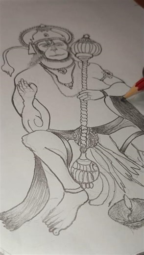 How To Drow Lord Hanuman ji 😊 Pencil Esey Drowning Sketch