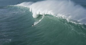 Surfer conquers Cornwall's wildest monster wave