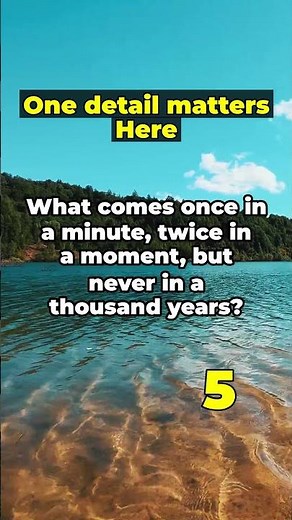 What comes once in a minute, twice in a moment #riddles #iqtest #thinking #quiztime #brainteasers