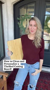72K views · 1.9K reactions | How to clean and personalize a Thrifted cutting board! | Redeux Style | Facebook