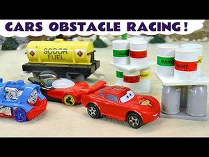 Cars Obstacle Racing with McQueen and the Funlings