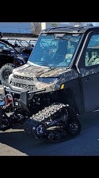 2022 Polaris Ranger plow and tracks set up.