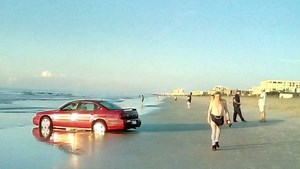 Car gets stuck in sand in Cocoa Beach; driver arrested