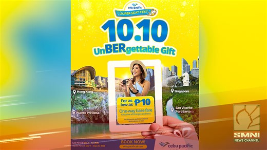 Cebu Pacific unveils 10.10 seat sale for early 2026 travel plans