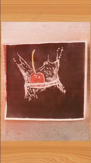 🍒 Realistic Cherry Splash Painting | Acrylic Art | Star Art Academy #shorts