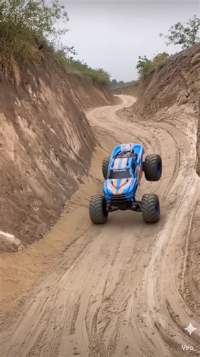 rc car driving in mud road 5 #shorts