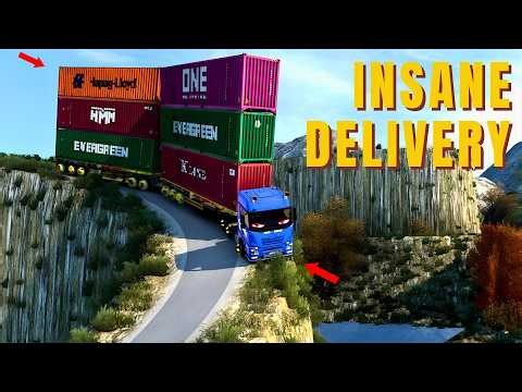 Overloaded Trailer - the most dangerous road | Euro Truck Simulator 2