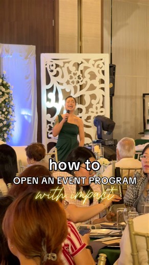 Your audience’s first impression sets the tone for the entire program! Thus, your program opening is the make or break moment! Speak with power and ignite curiousity and engagement! #theenergetichost #kerenangaraemcee #weddinghost #eventhost #weddingsPH #eventsph #besthost #hostingtips #weddingtips | The Energetic Host