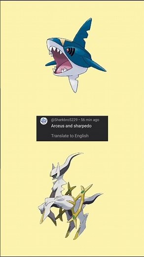 Pokemon fusion 151 (Sharpedo and Arceus)
