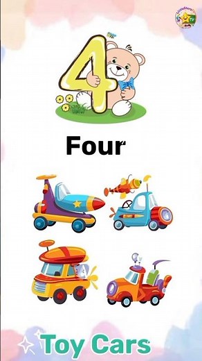 Counting 4 | Learn Number Four with Colors & Sounds