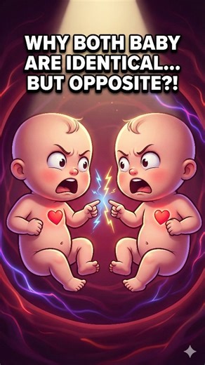 Mrs Gynaecologist on Instagram: "Why Twin’s Doing Same Thing In Mother Womb 😱😱 ..!! #2dshow #fyp #health #shorts n this fascinating 3D animation by @mrs_Gynecologist, identical twins argue about looking and acting alike — until their mother reveals a shocking truth: one of them has reversed internal organs. What starts as a funny twin debate turns into an educational moment about a rare condition called situs inversus, where organs develop in mirror-image positions. 🌸 REASON: Situs inversus i